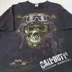 Vintage 2008 Call Of Duty Modrn Warfare 1 Video Game Promo T-shirt Size XL Xbox